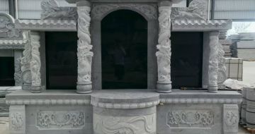 辽阳 芝麻灰高档墓碑，土墓，可定制