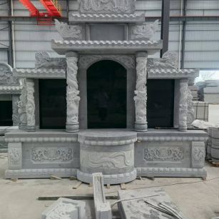 辽阳 芝麻灰高档墓碑，土墓，可定制
