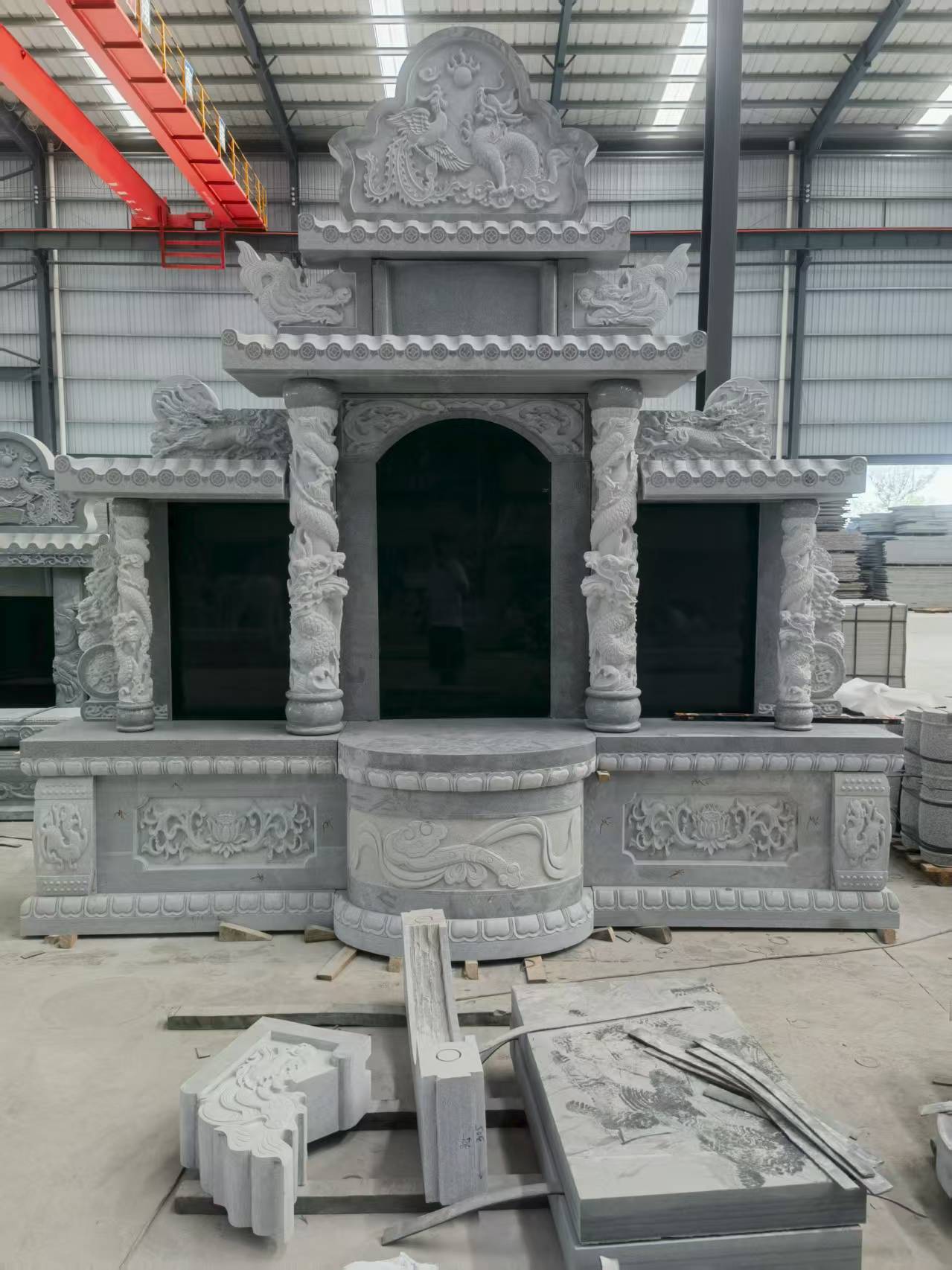 辽阳 芝麻灰高档墓碑，土墓，可定制