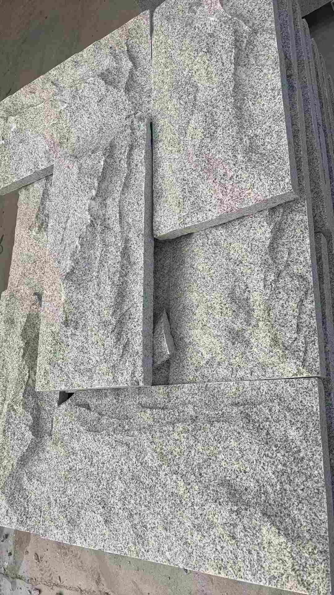 辽阳 芝麻白自然面花岗岩成品板